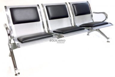 BANCA LUX TIPO AEROPUERTO (3 y 4 Plazas) :: Muebles de Oficina: Equilibrio Modular